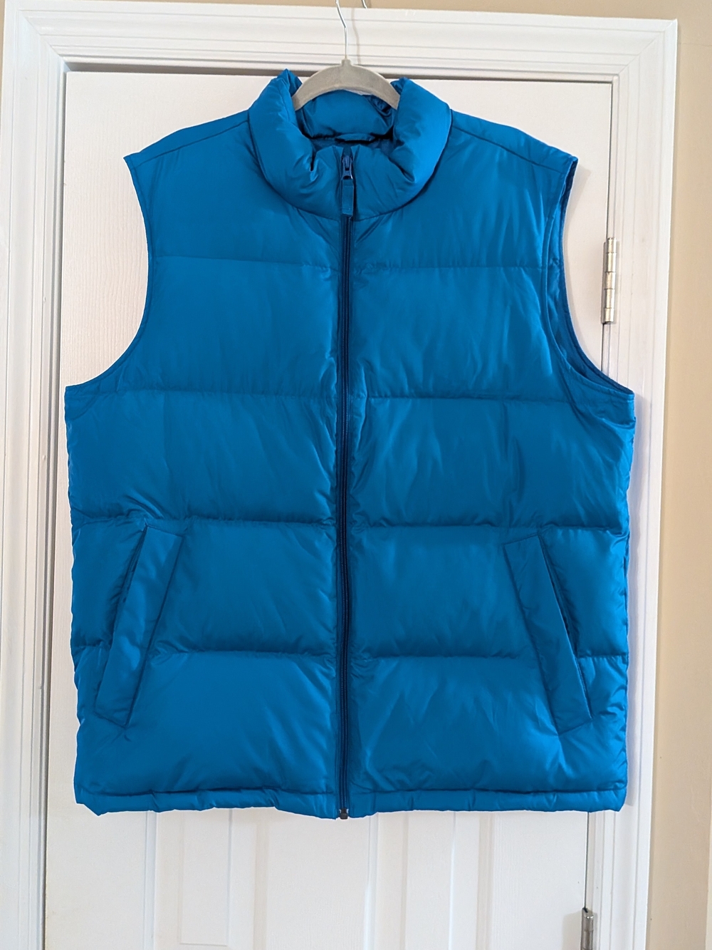 Lands' End Bright Blue Quilted Puffer Vest L